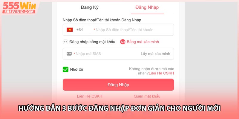 Hướng dẫn 3 bước đăng nhập đơn giản cho người mới